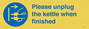 Please unplug the kettle when finished